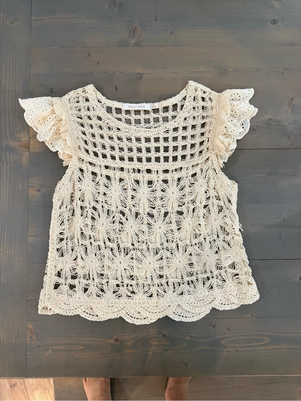 bishop + young Crochet Top Size XL